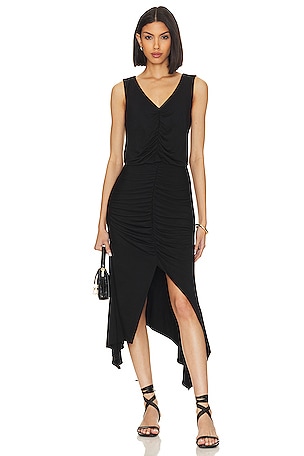 High Low Ruched Dress krisa