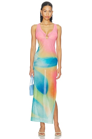 Plunge Mesh Maxi Dress Kulani Kinis