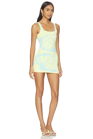 Kulani Kinis Knit Mini Dress in Lemon,Baby Blue