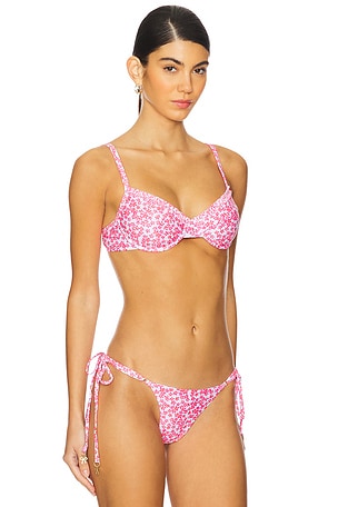 Kulani Kinis Underwire Bralette Bikini Top in Pink