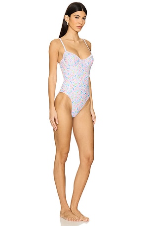 Kulani Kinis Double Ruffle Underwire One Piece in White