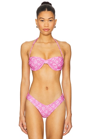 Retro Balconette Bra Bikini Top Kulani Kinis