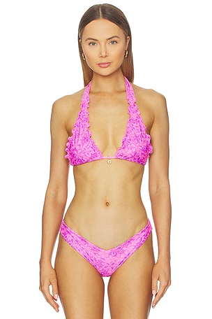 Lettuce Edge Halter Bikini Top Kulani Kinis