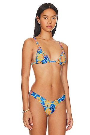 Kulani Kinis Twin Strap Bikini Top in Teal