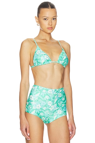 Kulani Kinis Bralette Bikini Top in Teal