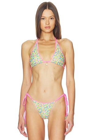 Decorative Bind Tie Halter Bikini Top Kulani Kinis