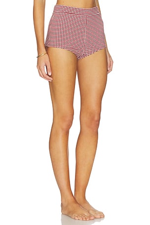 Kulani Kinis Cheeky Retro Swim Short in Red
