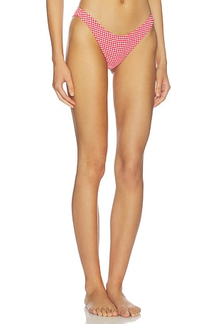 Kulani Kinis Minimal Full Coverage Bikini Bottom in Red