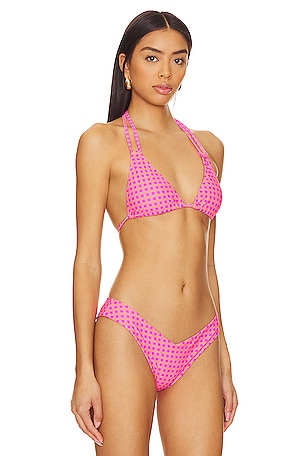 Kulani Kinis Halter Bikini Top in Pink