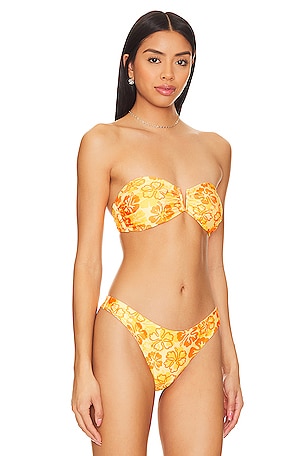 Kulani Kinis Bandeau Bikini Top in Orange