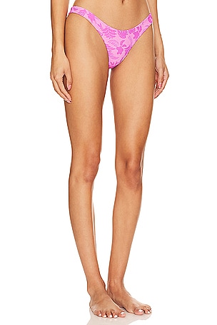Kulani Kinis Minimal Cheeky Bikini Bottom in Fuchsia