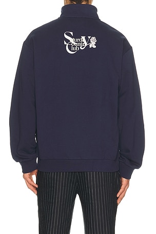 Khalhon Urban Club Half Zip Sweater in Navy