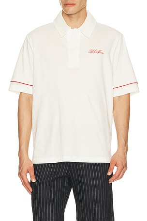 Khalhon Saturday Club Emblem Polo in White