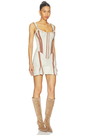 KNWLS Scallop Dress in Ivory. Size UK 8. Also