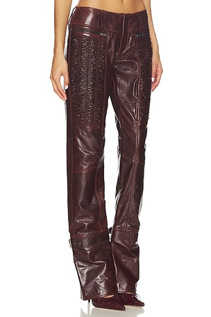 KNWLS SMK Trouser in Brown. Size UK 8. Also