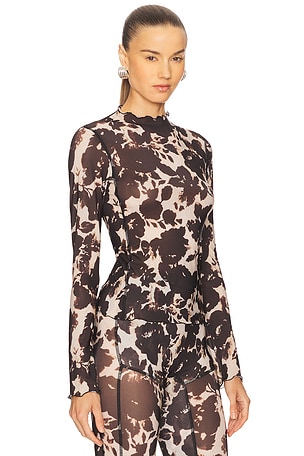 KNWLS Halcyon Top in Black,Cream. Size XS. Also