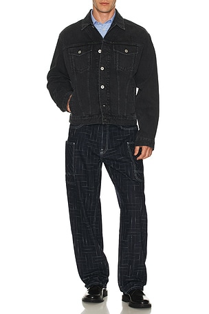 Kenzo Boke Flower Trucker Jacket in Black