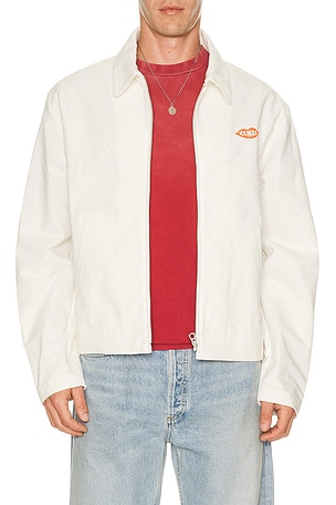 Kenzo Loves Zipped Coach Jacket in Cream