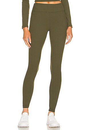 Drive High Rise Rib Legging KORAL