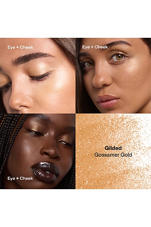 Kosas Shiny Objects Wet Glisten Powder Highlighter for Face + Eyes in Gilded
