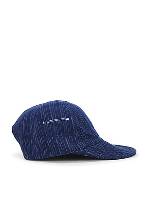 Kardo Quilted Peak Cap in Blue