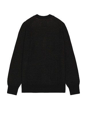 Kardo Agamay Knitted Cardigan With Patch Pockets in Black. Size XL/1X. Also