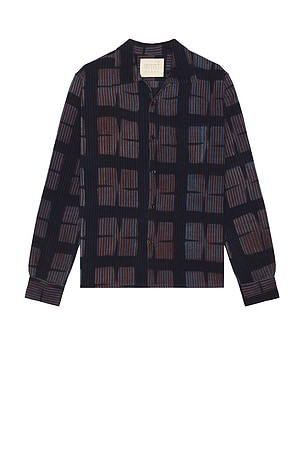 Chintan Block Print Boxy Fit Long Sleeve Shirt Kardo