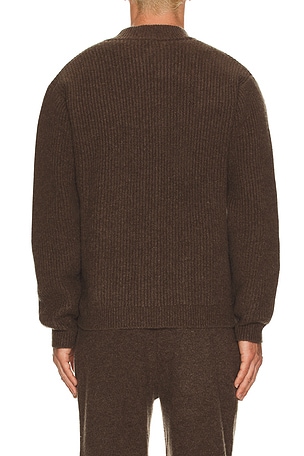KROST Liv Wool Zip Cardigan in Brown