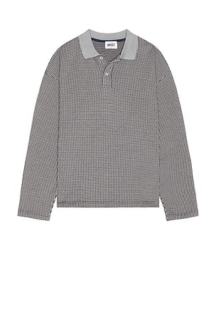 Houndstooth Jacquard Knit Rugby Polo KROST