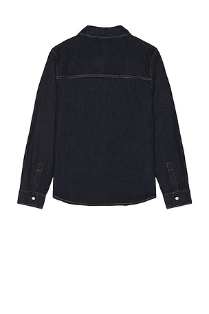 KROST Indigo Denim Rivet Shirt in Blue. Size XL/1X. Also