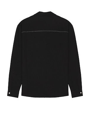 KROST Blanket Stitch Shirt in Black. Size XL/1X. Also