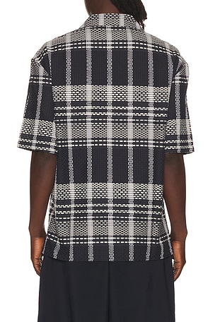 KROST Plaid Dash Bowling Shirt in Navy