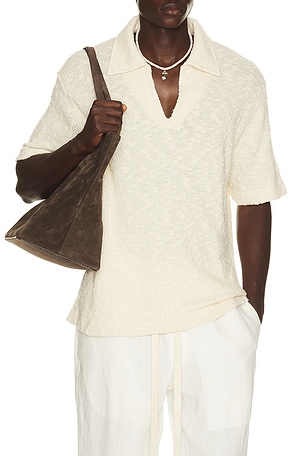 Textured Cotton Knit Polo KROST