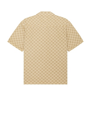 Ksubi Box Denim Short Sleeve Shirt in Tan