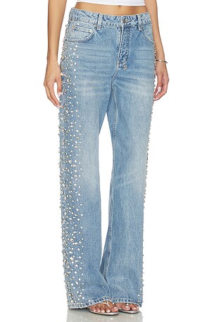 Ksubi Low Rider Kulture Krystal Wide Leg in Blue