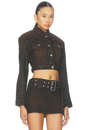 Ksubi Define Trucker Jacket in Brown