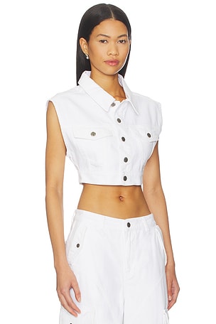 Ksubi Trucker Vest in White