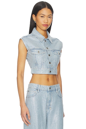 Ksubi Trucker Vest en Denim Clair