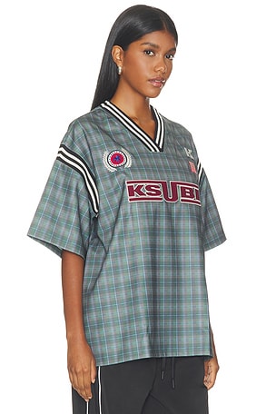 Ksubi Union Jersey Top in Hunter Plaid