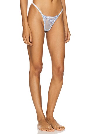 KAT THE LABEL Sofia Thong in Baby Blue