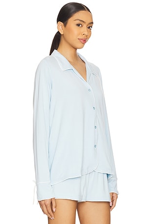 KAT THE LABEL Hugo Shirt in Baby Blue. Size XS. Also