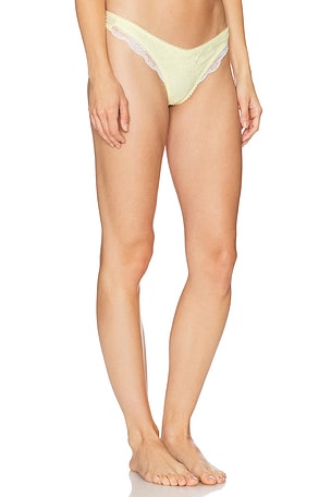 KAT THE LABEL Arabella Thong in Lemon