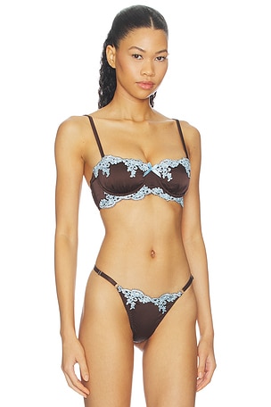 KAT THE LABEL Jean Underwire Bra in Brown