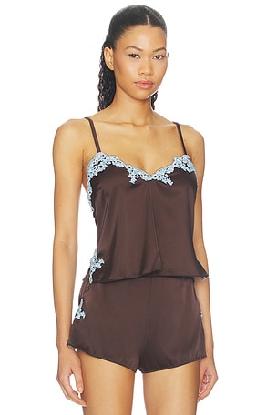 KAT THE LABEL Jean Camisole Top in Brown