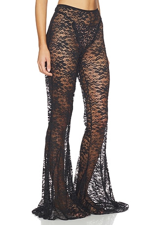 KAT THE LABEL Stevie Flare Pants in Black