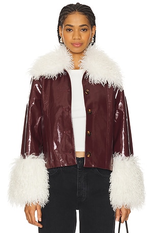 Bonnie Faux Fur Vinyl Jacket Kitri