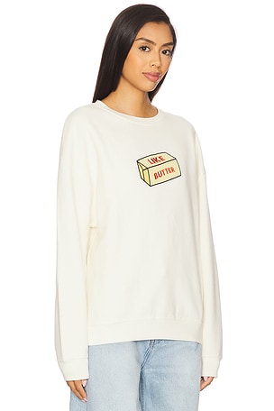 Kule The Oversized Butter Sweatshirt in Cream