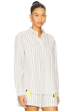Kule The Cordel Button Up Shirt in Black,White