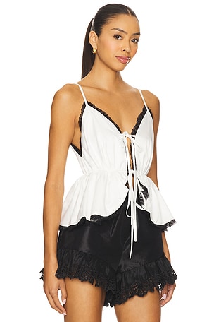 KIKA VARGAS Annabelle Top in White