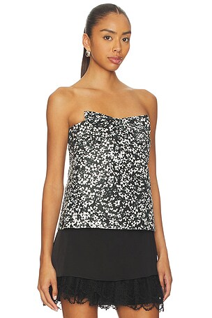 KIKA VARGAS Gillian Top in Black